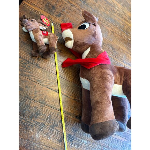Pair of Dan Dee Reindeer Rudolph the Red-Nosed Large 24" and 9.5” Dasher - Picture 10 of 11